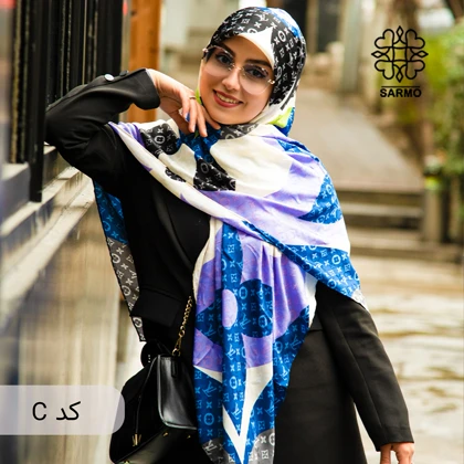 روسری ابریشم مودال چند رنگ الوی