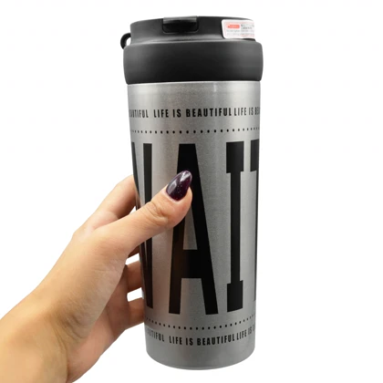 تراول ماگ دو حالته ویتینگ مدل Life is beautiful ظرفیت 0.6 لیتر