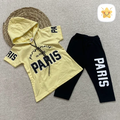 تیشرت ساپورت دخترانه پنبه مدل PARIS مناسب 2 تا 6 سال