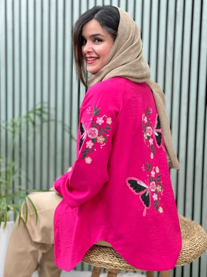 شومیز گلدوزی پروانه