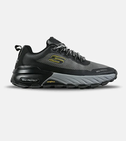 کفش کتانی طبی ورزشی مشکی طوسی SKECHERS max protect مدل 7570
