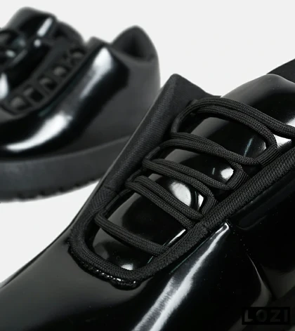 نیم بوت مردانه و زنانه مشکی ورنی UGG مدل 7124