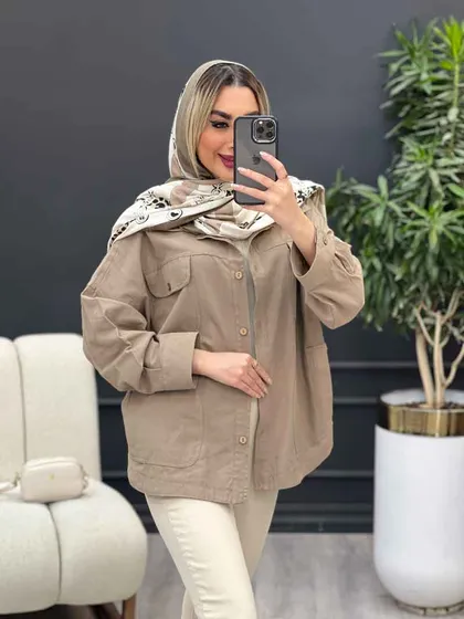 مانتو لینن چهار جیب