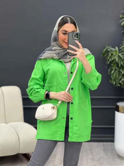 مانتو کتان بغل سه دکمه سوین
