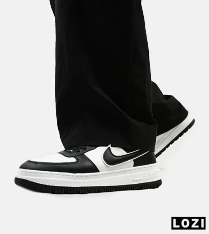 کفش کتانی بزرگ پا مشکی سفید نایک NIKE AIR FORCE مدل 4765