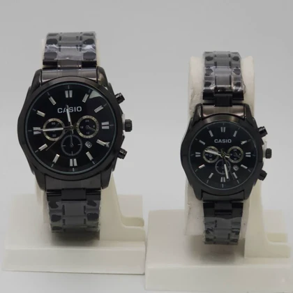 ساعت مچی ست مردانه و زنانه کاسیو Casio سبک 3موتوره و تمام استیل