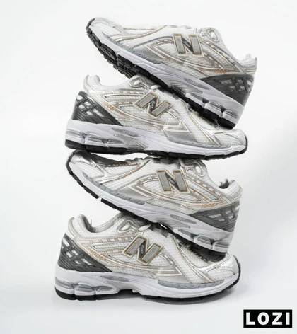کفش کتانی سفید طوسی طلایی Newbalance 1906R