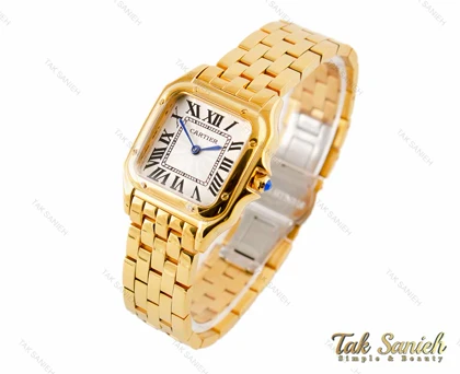 ساعت کارتیر پنتر زنانه طلایی مدیوم Cartier-3191-L