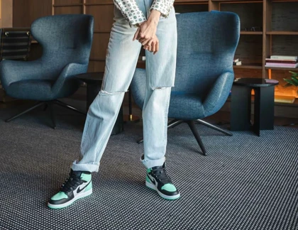 کتانی ویتنامی نایکی ایر جردن وان ساق‌دار گرین گلو Nike Air Jordan 1 High OG Green Glow
