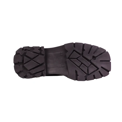 بوت زنانه چرم بغل کش مشکی کد 2136