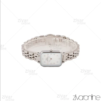 ساعت دنیل ولینگتون کوادرو زنانه سیلور صفحه صدفی ایندکس نگین‌دار 105603