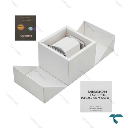 جعبه اورجینال ساعت مچی امگا سواچ ماموریت به ماه Swatch-Box-7788-U