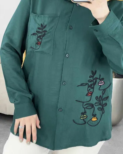 شومیز طرح چهره(41)کد3473