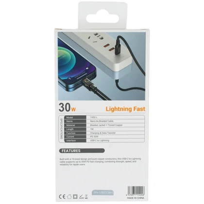 کابل تایپ سی به لایتنینگ 30 وات هایکو استار مدل 143C-L طول 1 متر