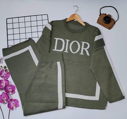 ست بلوز شلوار بافت Dior مدل کایرا | ست بلوز شلوار بافت Dior مدل کایرا کد 40200 کد 4674