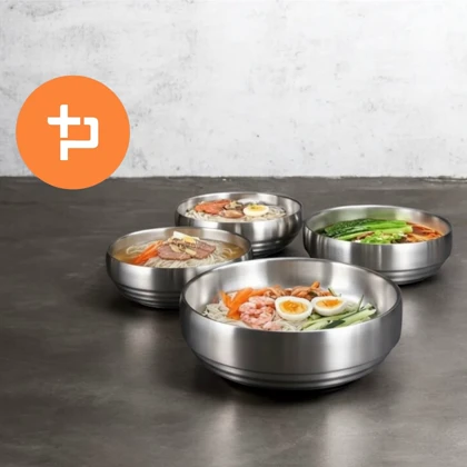 کاسه دوجداره استیل سیلور یونیک پلاس / Unique plus