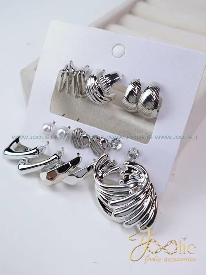 مجموعه 9 عددی گوشواره زنانه کد E1206