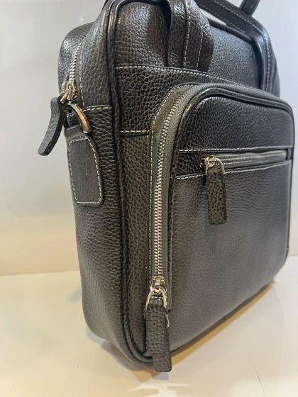 کیف دوشی چرم طبیعی 301 طوسی