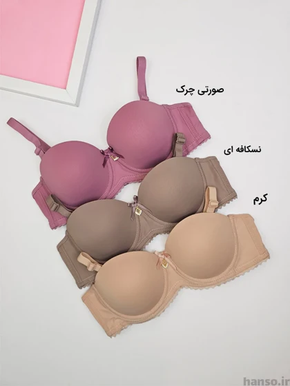 ست شورت و سوتین اسفنجی فنردار دکلته