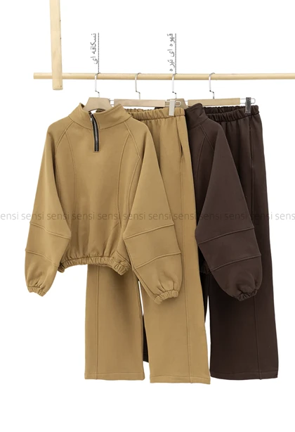 ست نیم زیپ کمر کش کد1005054