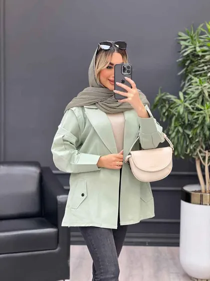 مانتو لینن سرشانه ژیله