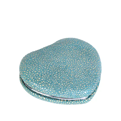 آینه جیبی چرم طبیعی در رنگ‌بندی