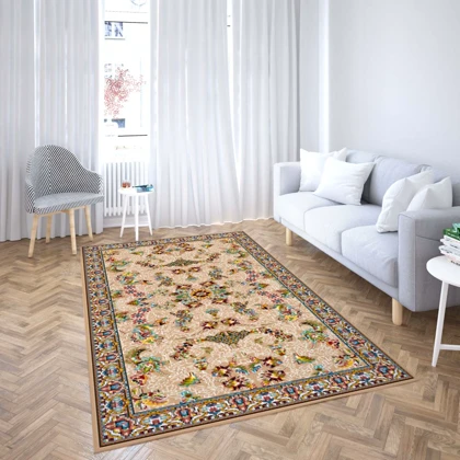روفرشی کشدار پارچه هازان مخمل ترک طرح سنتی و مدرن برند دفه کد ULN 923