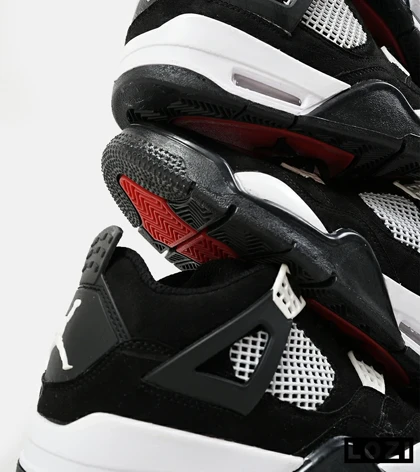 کفش کتانی ساق‌دار مردانه مشکی Nike air jordan 4