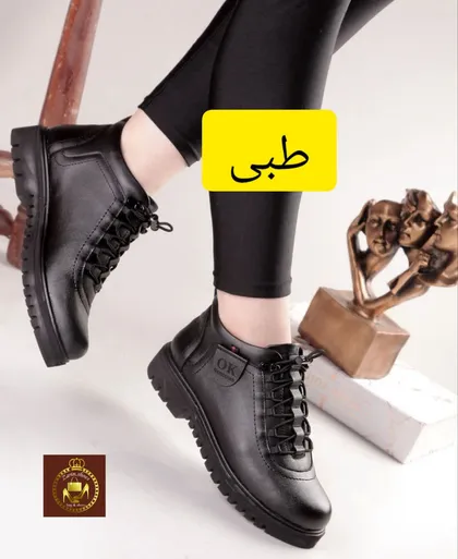 نیم بوت کتانی طبی بندی زنانه خورشید