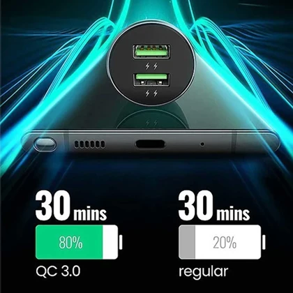 شارژر فندکی فست شارژ ماشین 36 وات یوگرین ugreen CD213 10144