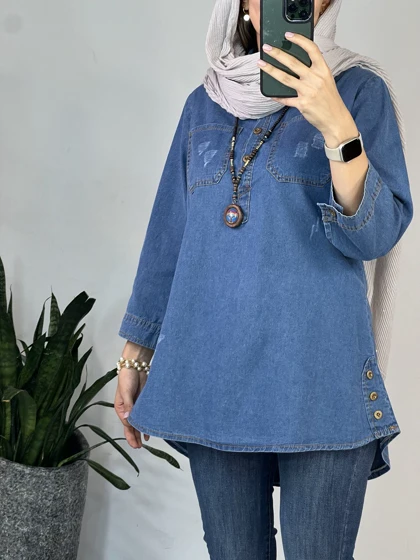 مانتو جلو بسته جین خاطره(ایراد دار)