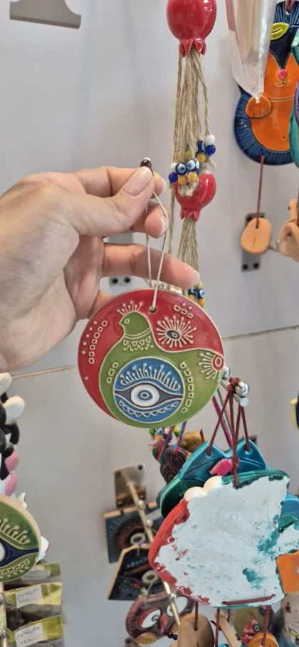 آویز گرد رنگی چشم نظر