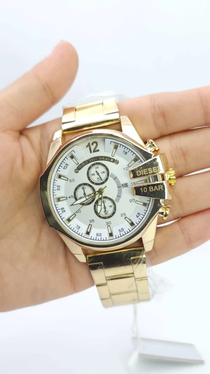 ساعت مچی مردانه دیزل شاخ دار Diesel سبک 3موتوره و تاریخ دار