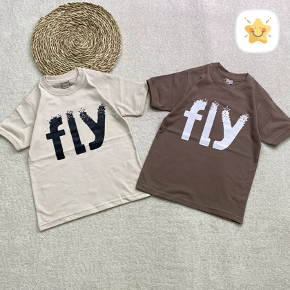 تیشرت پسرانه طرح FLY پنبه 7 تا 14 سال