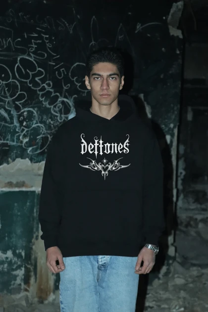 هودی مشکی اسپرت طرح Deftones 4 - فواصل