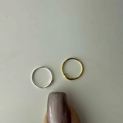 پیرسینگ بینی نقره حلقه‌ای ساده