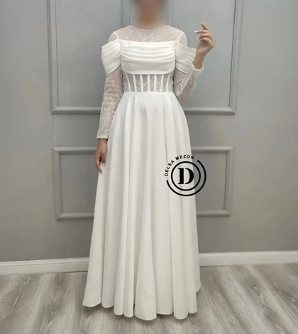 پیراهن بلند ارکیده 7033