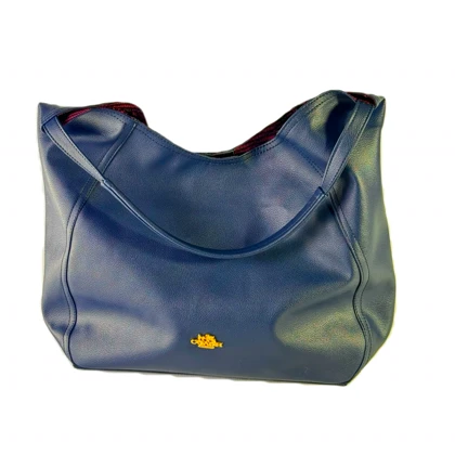 کیف دوشی دخترانه طرح کوچ سرمه ای کد 106