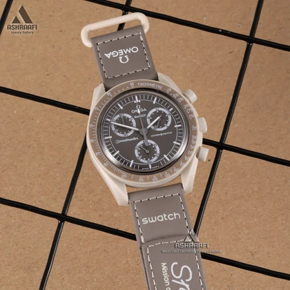 ساعت امگا سواچ خاکی Omega x Swatch Speedmaster DES-M