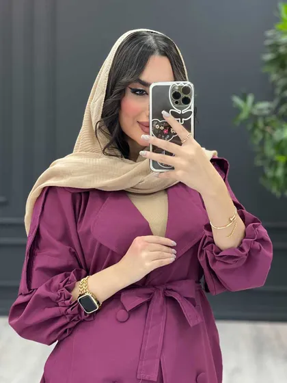 مانتو آستین کش ژیله دار