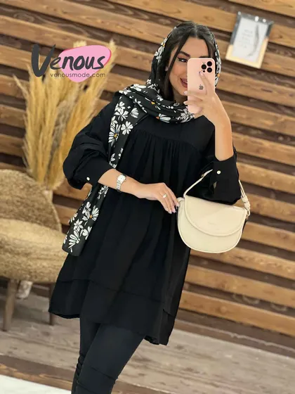 مانتو پیراهنی بابوس چین‌دار