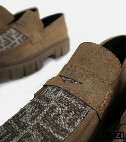 کفش مردانه چرمی سبز FENDI
