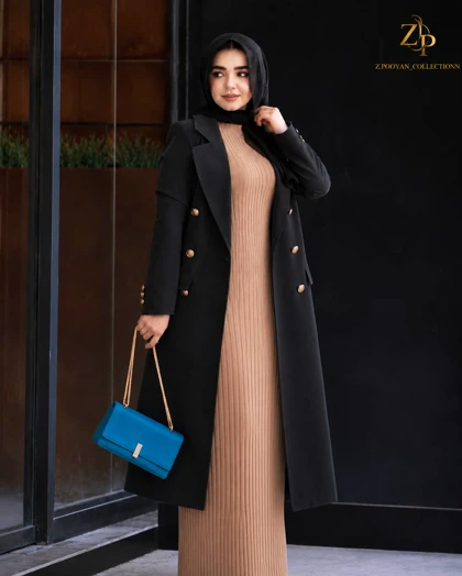 مانتو زنانه مجلسی کرپ ریانا