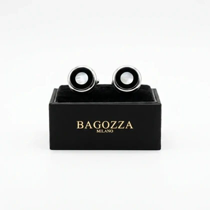 دکمه سردست لاکچری صدف زیرکونیا برند Bagozza