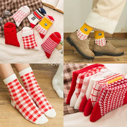 جوراب ساق‌دار قرمز1186