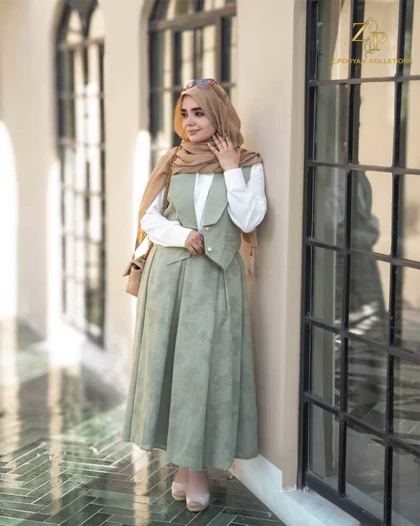 وست و دامن لینن ژاکارد سایا