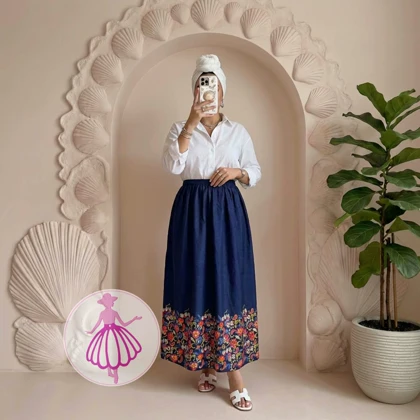 دامن نخی بلند شیراز در رنگبندی متنوع(کد1397)