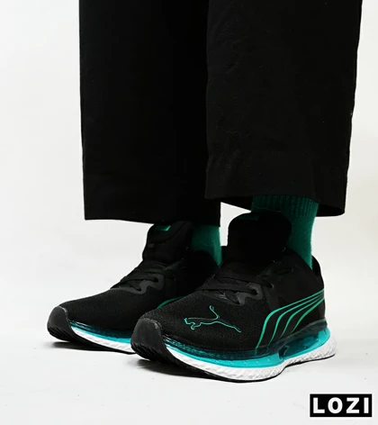 کفش کتانی ورزشی مشکی سبز مردانه PUMA