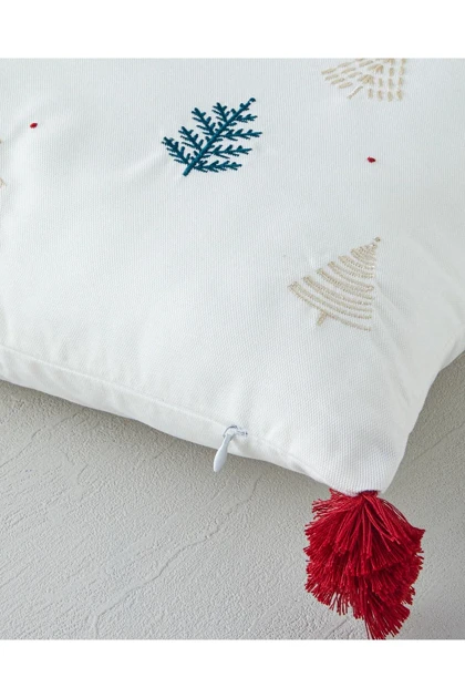روکش کوسن تزئینی گلدوزی English Home مدل PineJoy 33 × 49 و 33 × 55 - شیری
