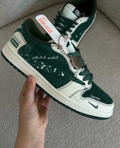 کتانی ویتنامی نایک ایر جردن وان لو تراویس اسکات گوچی/سوپریم Nike Air Jordan 1 Low Travis scott Gucci supreme